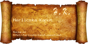 Herlicska Kanut névjegykártya